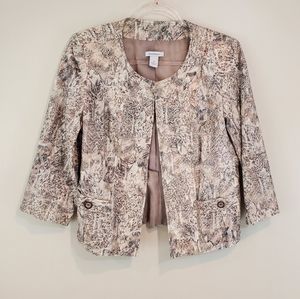 Dress Barn Snake Print Linen Blazer